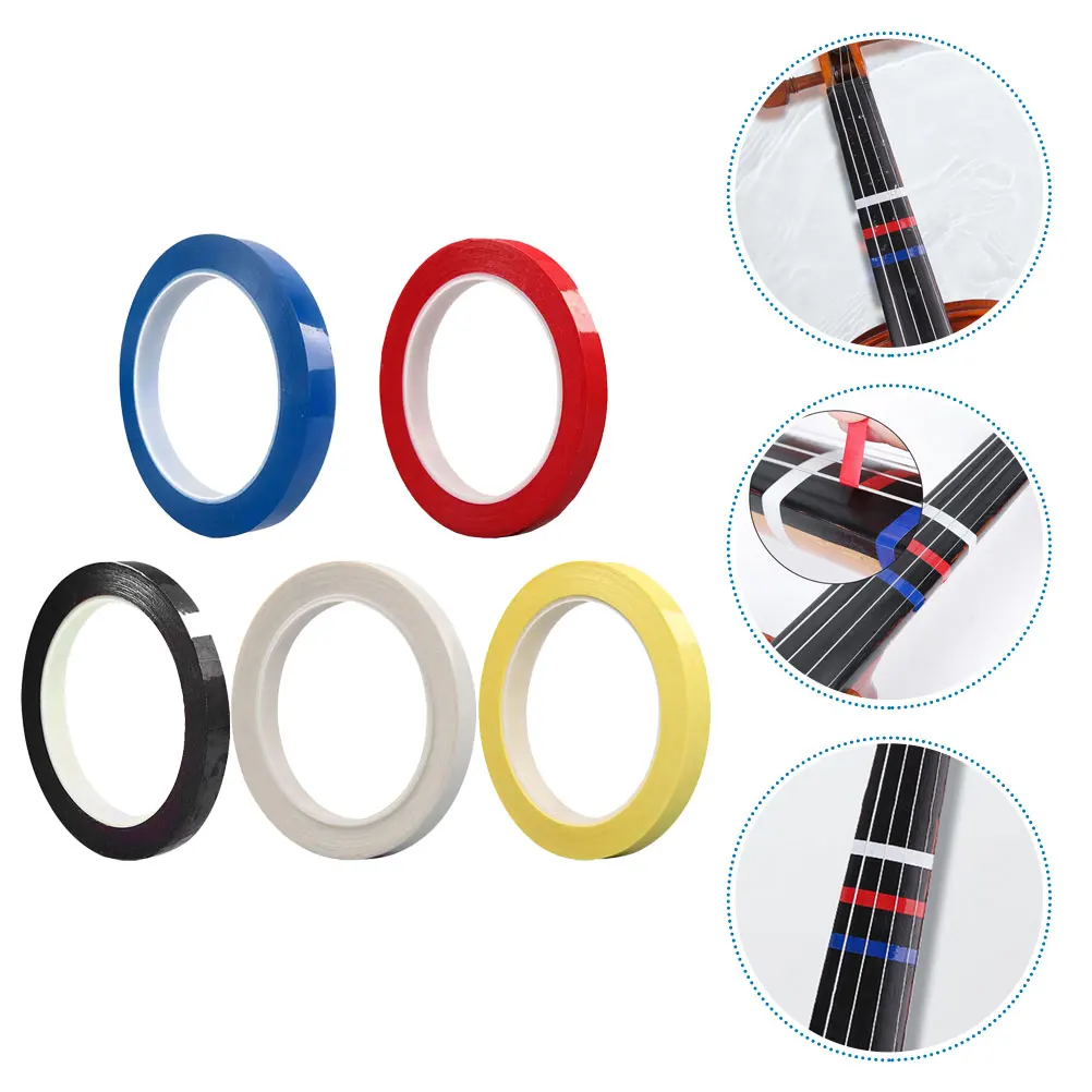 

5 Pcs Violin Sticker Cello Finger Stickers Fingerboard Tape Fretboard Guitar Guide Instrument for Beginners