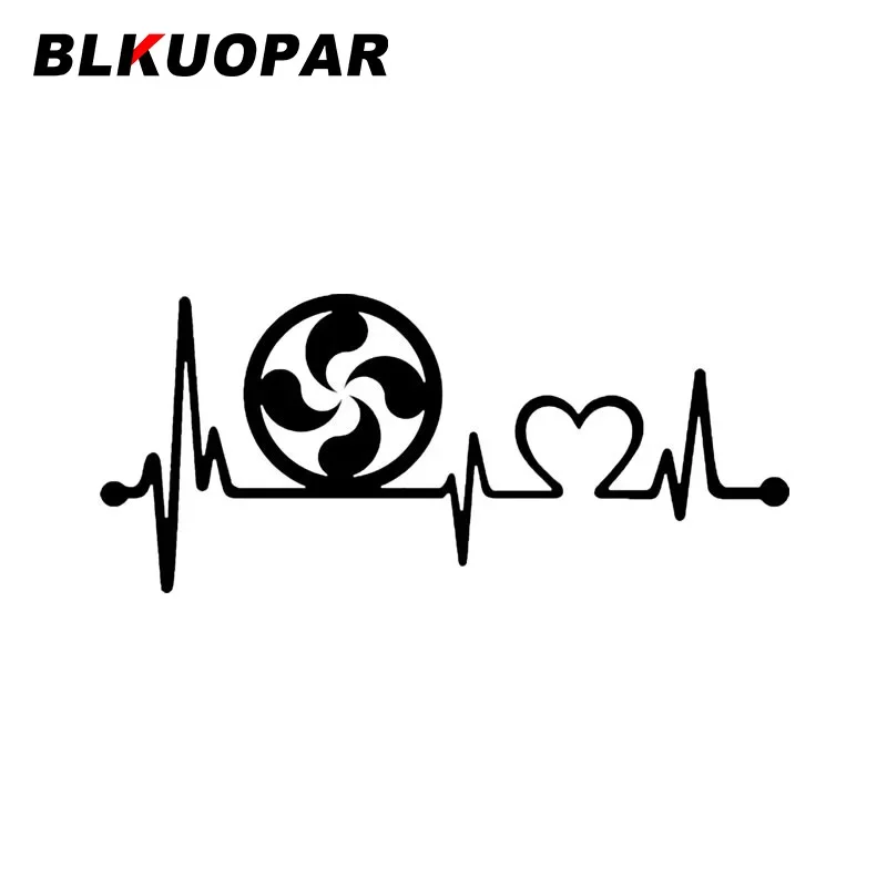 BLKUOPAR Heartbeat Curve Car Stickers ATV Anime Creative Decal Waterproof Sunscreen Windshield Motorcycle Graphics Car Lable
