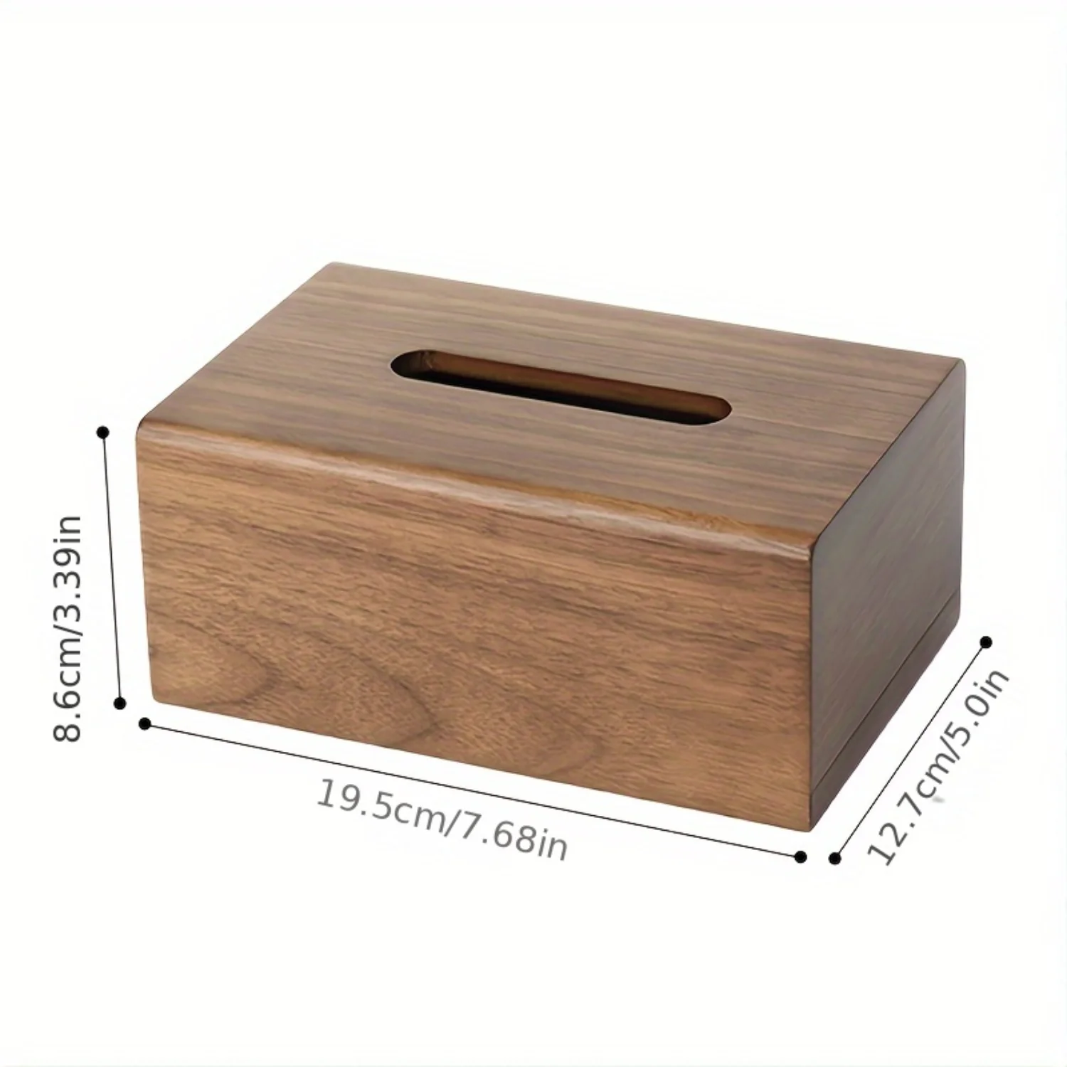 Wood Tissue Box - Chic Decor for Bathroom or Bedroom Vanity Counter, Desktop Tissue Holder for Living Room, Bathroom Accessories