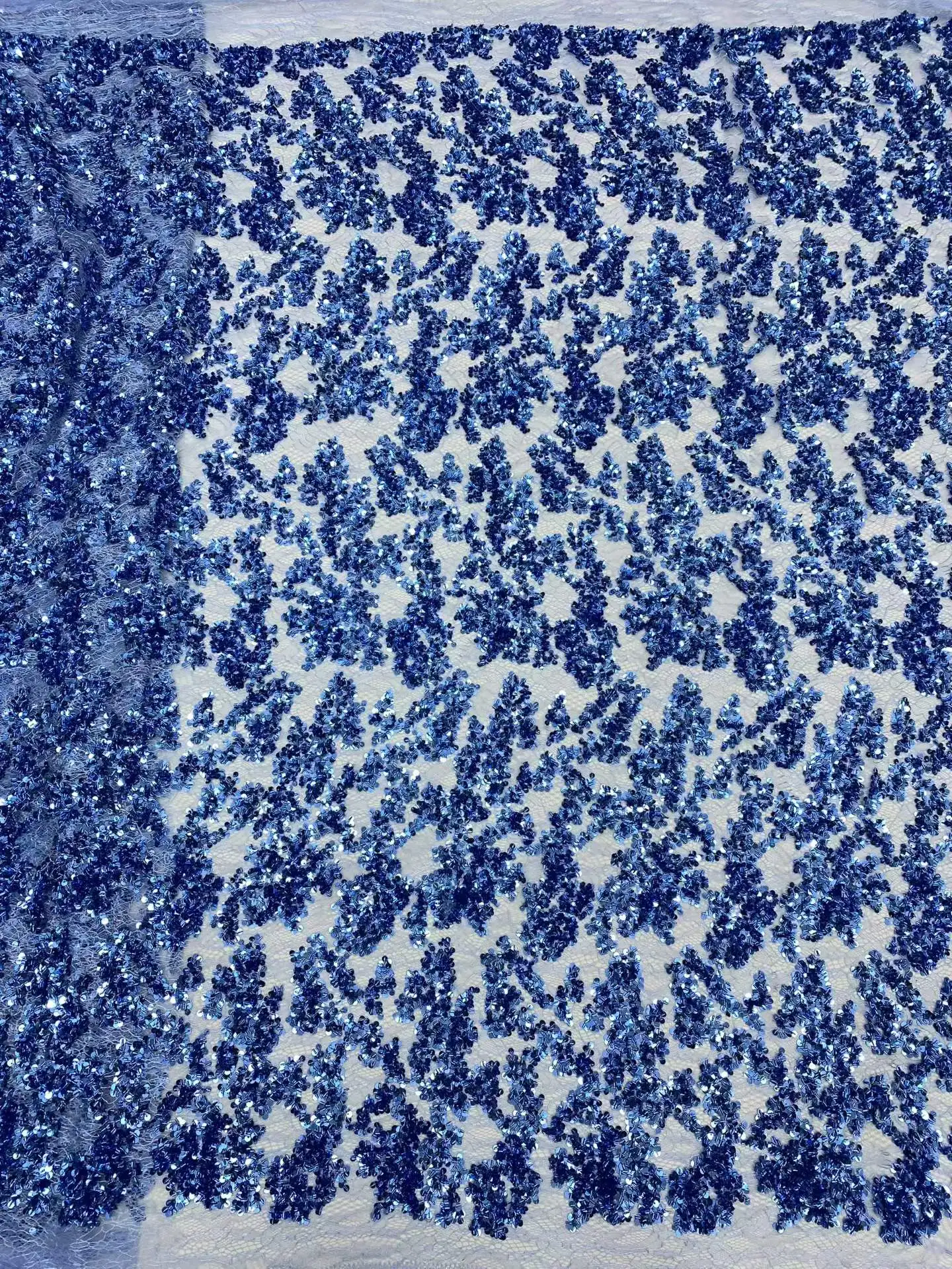 

5 Yards African Blue Lace Fabric For Nigerian Women Wedding Dress 2026 High Quality French Sequins Groom Tulle Lace Fabric Party
