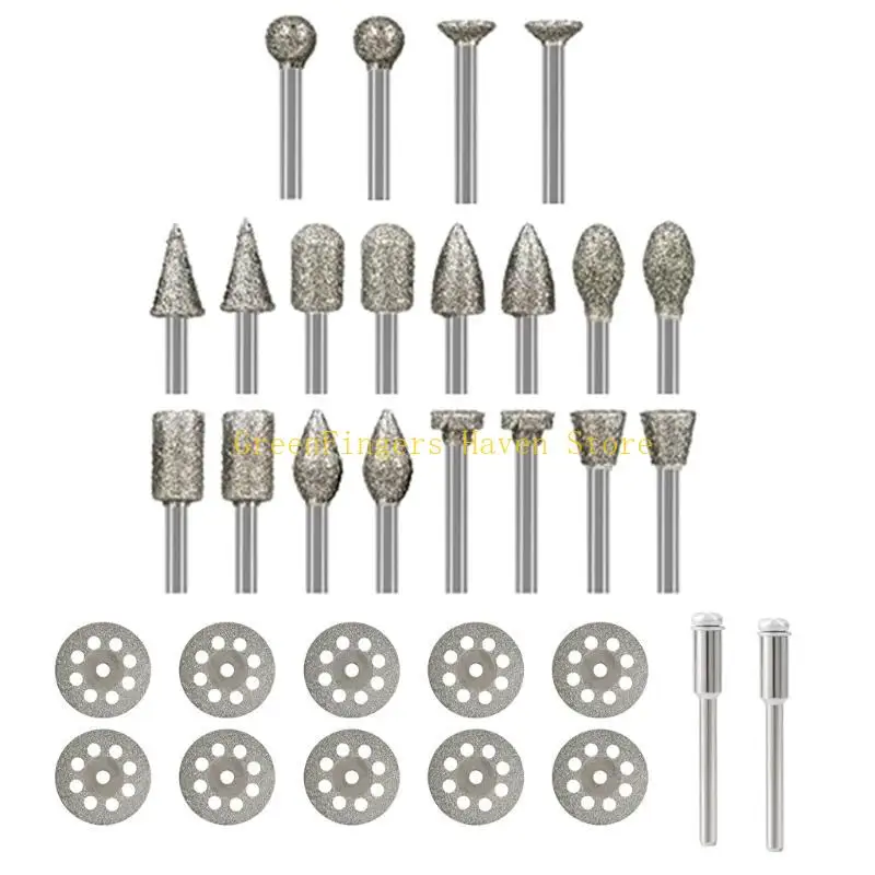 مجموعة لقم الثقب الماسي F68D مقاس 1/8 بوصة مجموعة لقم الثقب الماسية لطحن الأزيز #4