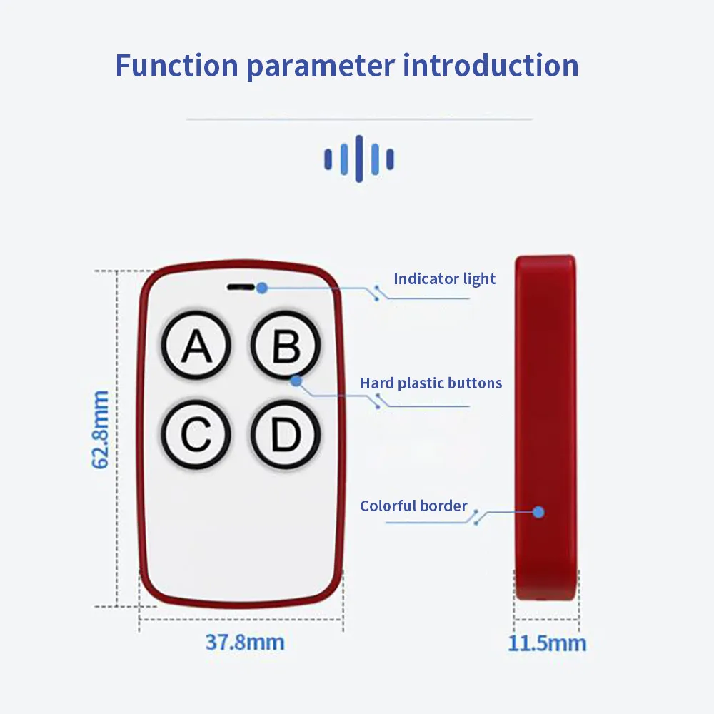 315 MHz/433MHz Universal Car Remote Control Key AK-K210605 Copy/Learning 4 Keys Buttons Gate Garage Door For Smart Home/Lamp/Car