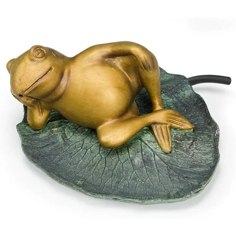 Aquascape Lazy Frog on Lily Pad Spitter Fountain for Ponds and Water Gardens | 78311,Fountains & Bird Baths