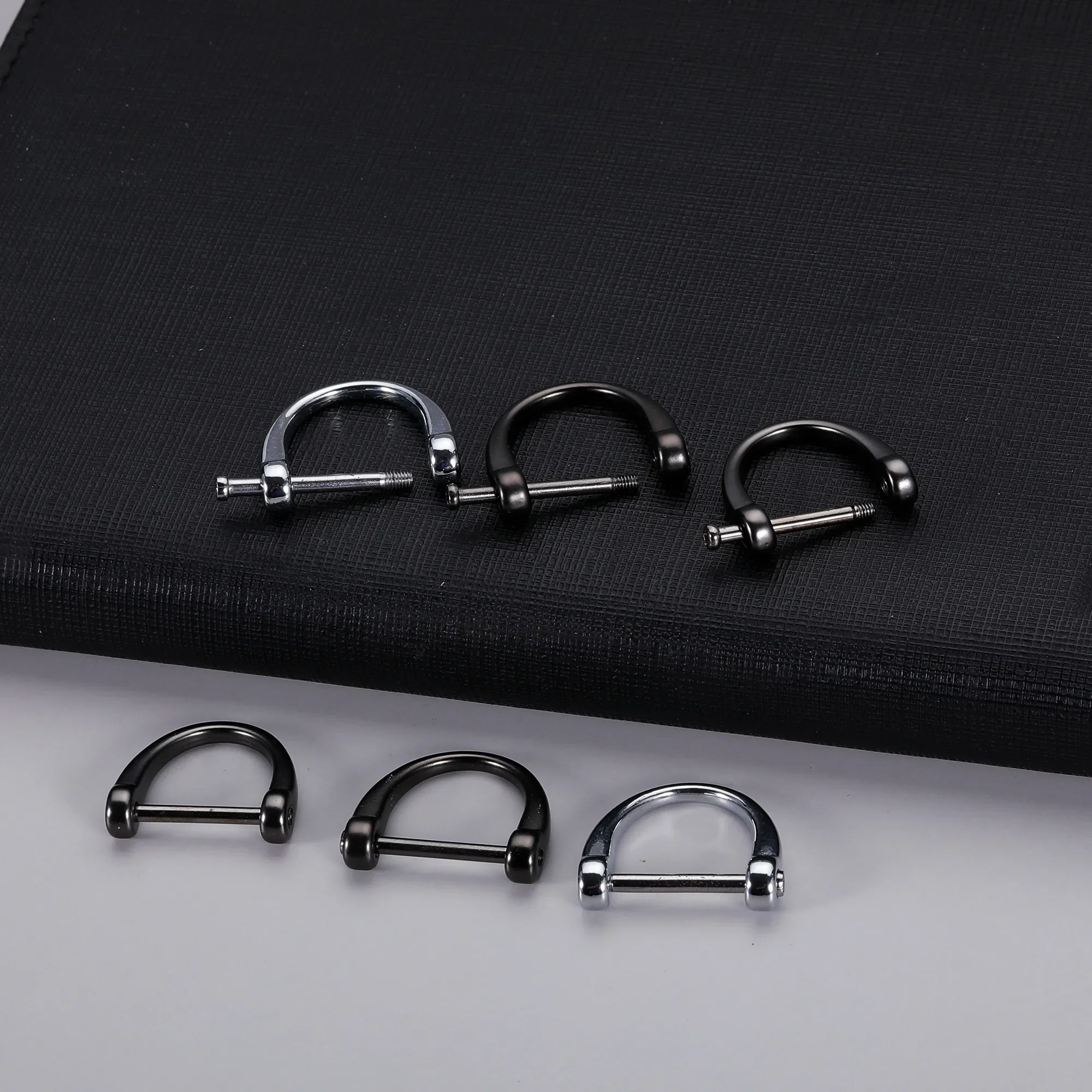 5pcs Metal Detachable Open Screw D Ring Horseshoe Buckle Shackle Clasp for Leather Craft Bag Strap Belt Handle Shoulder Webbing