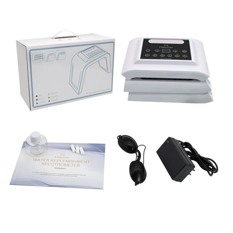 7 Colors LED Photon Machine with Nano Spray Skin Moisturizing Spectrometer أدوات الجمال إعادة شباب الوجه المياه العميقة