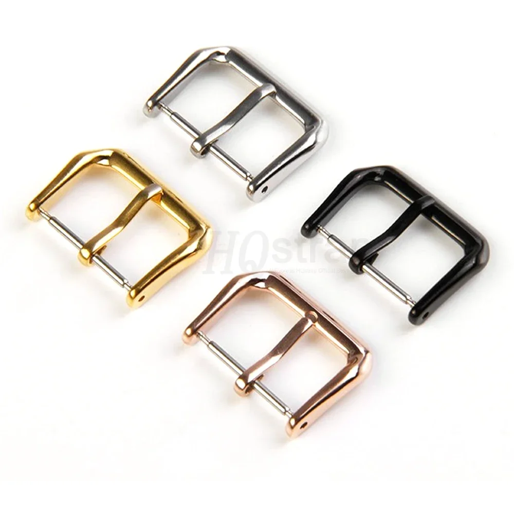 16mm 18mm 20mm Watch Buckle Stainless Steel Pin Button Metal Silver Gold Watchbands Strap Clasp Replacement Buckles Accessories