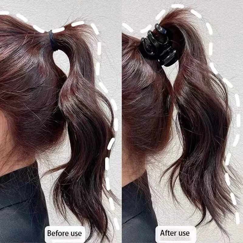 مشبك شعر يقطين بسيط للنساء، مشبك ذيل حصان فرنسي، دبوس شعر أنيق، إكسسوارات للشعر