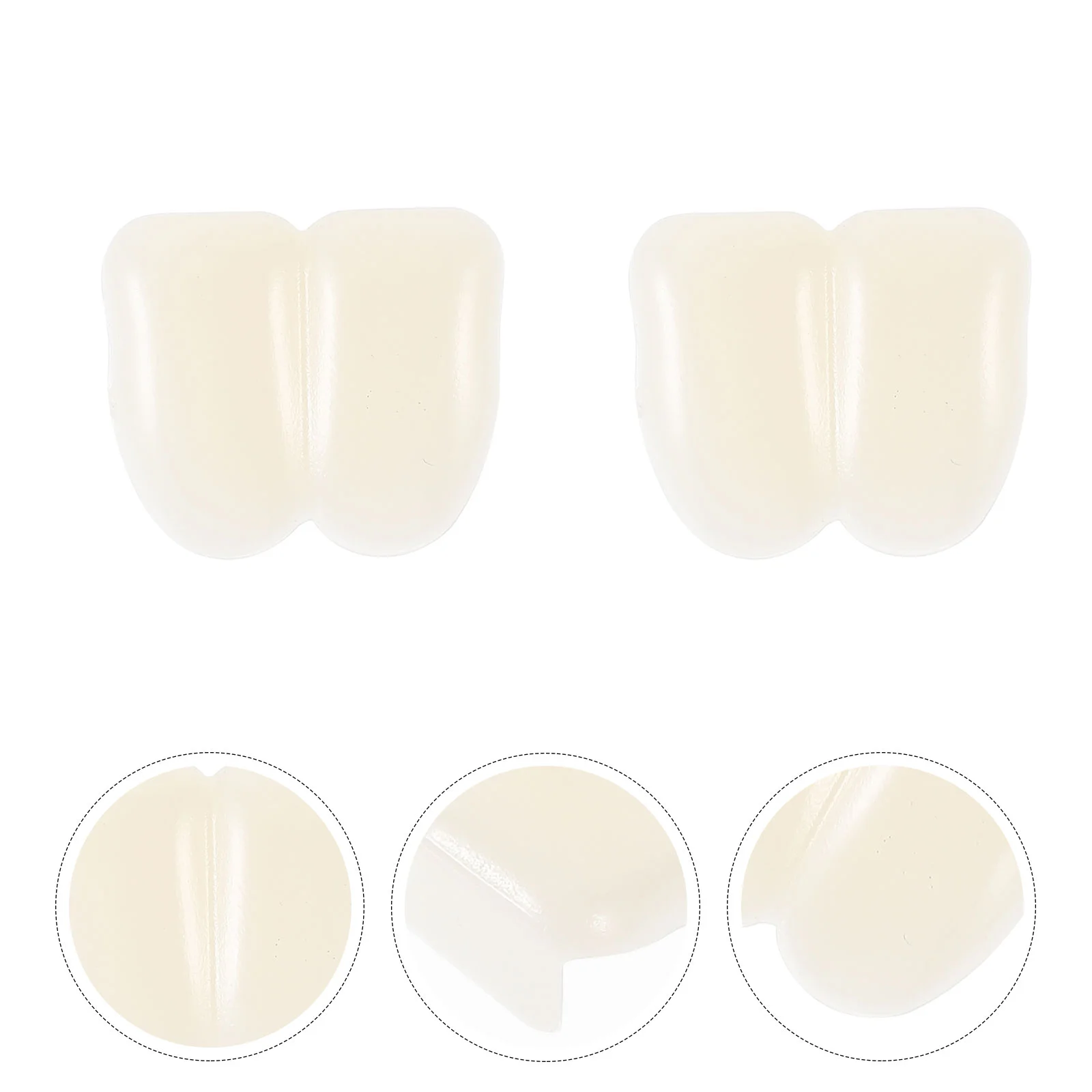 2 Pcs False Teeth Rabbit Dentures and Front Cos Props Bunny Bulk Faux Cosplay Supplies White