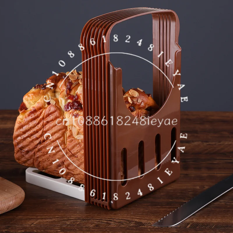 Baking Tools Bread Slicer Toast Cutting Rack Baking Square Bag Sharding Rack Slicer with Bread Knife