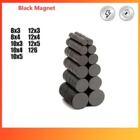 8mm 10mm 12mm Ferrite Ordinary  Black Magnet Crafts Magnet Refrigerator Sticker DIY Magnet Patch