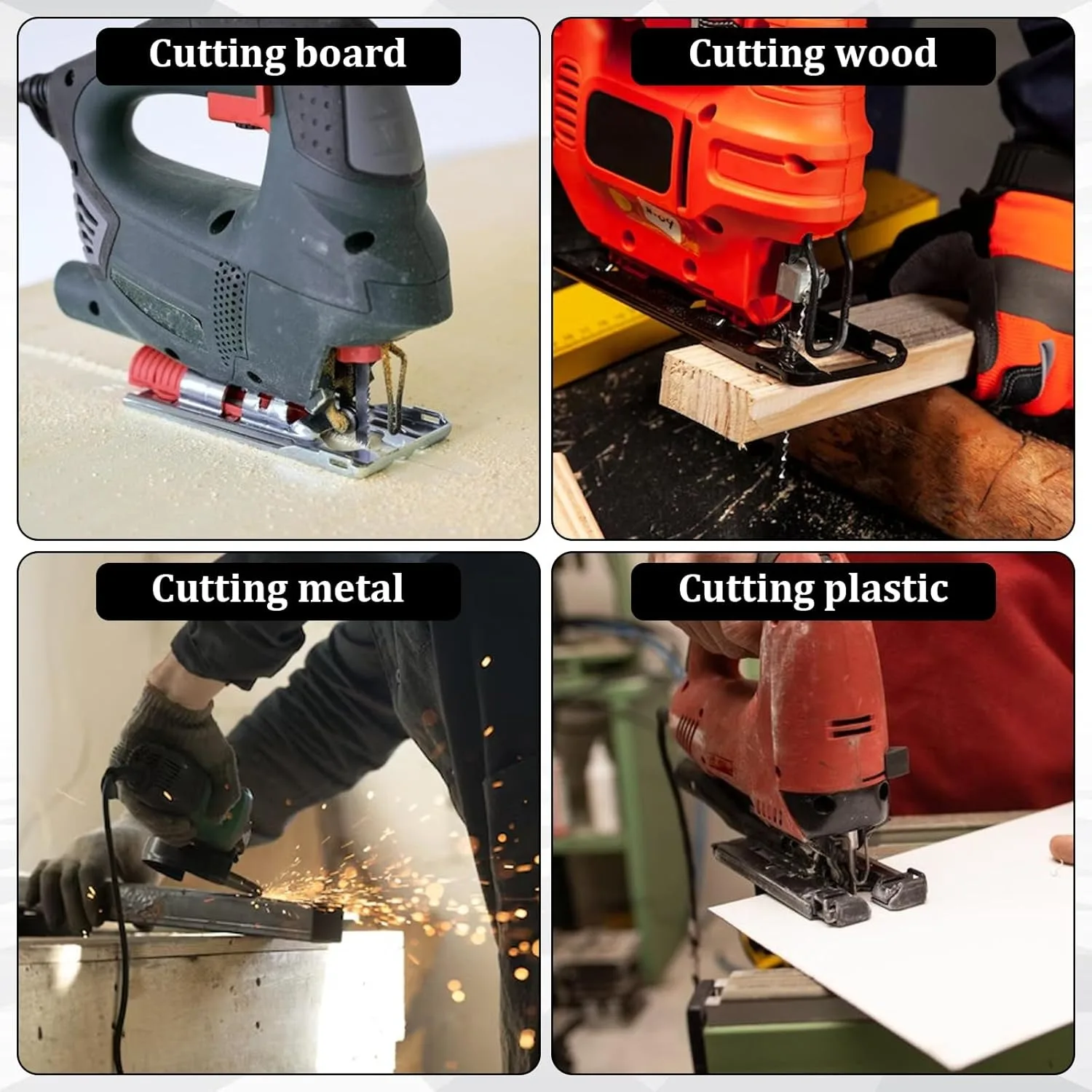 10Pcs/Set Jigsaw Blades Wood Metal Sheet Cutting Saw Blade Cutter T101B/T101BR/T101D/T144D/T244D/T111D/T111C/T118A/T118B/T101AO