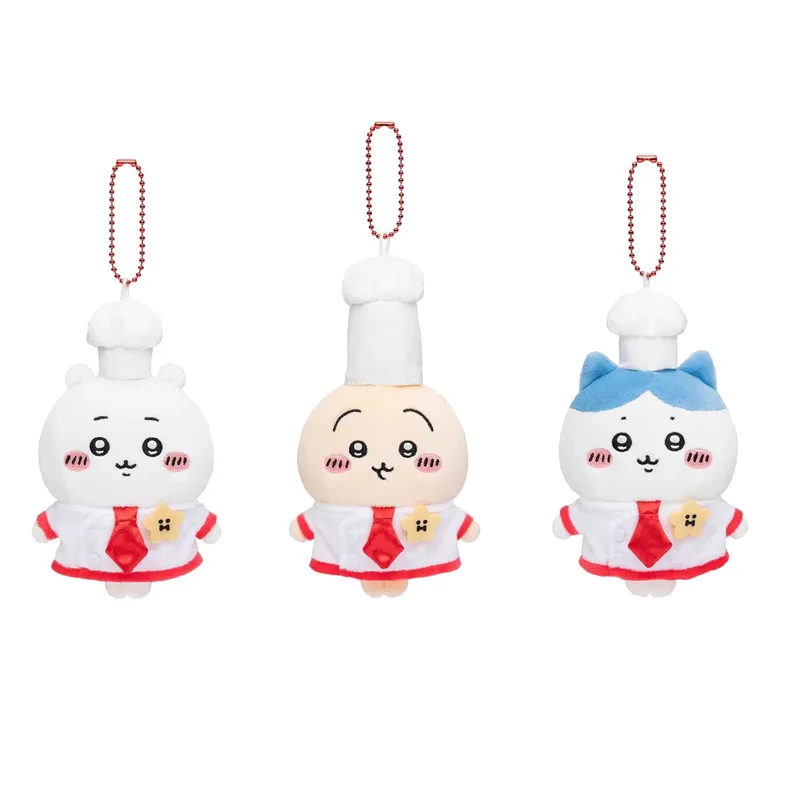 Simpatico cappello da cuoco Serie Chiikawa Tessuto di pelliccia Borsa per bambola Appendiabiti Decor Articolo in magazzino Portachiavi Nagano Hachiwer Achii Usagi Peluche