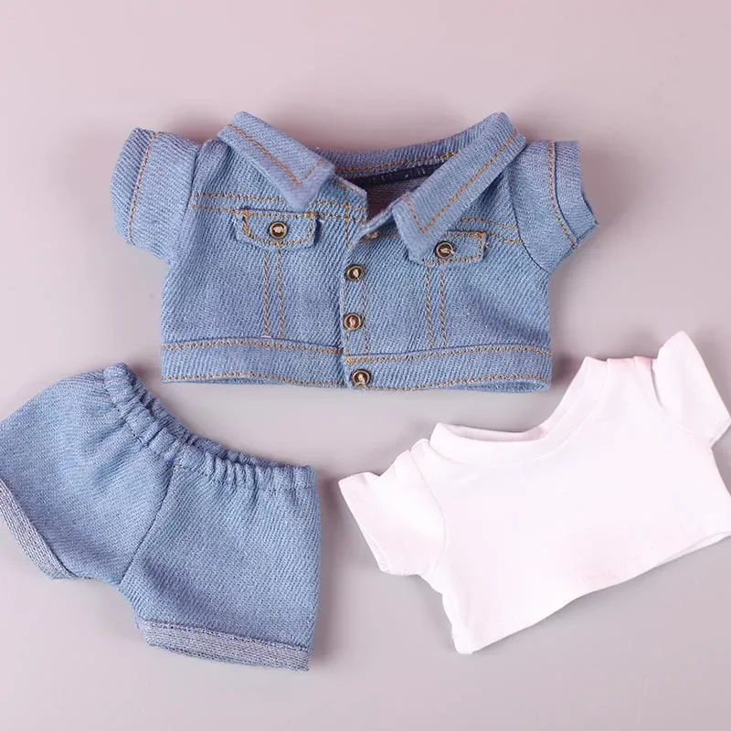 For 15cm 20cm Doll Clothes Outfit Jeans Set Dolls Accessories Changing Dress Play Game Idol Doll Toys in Stock