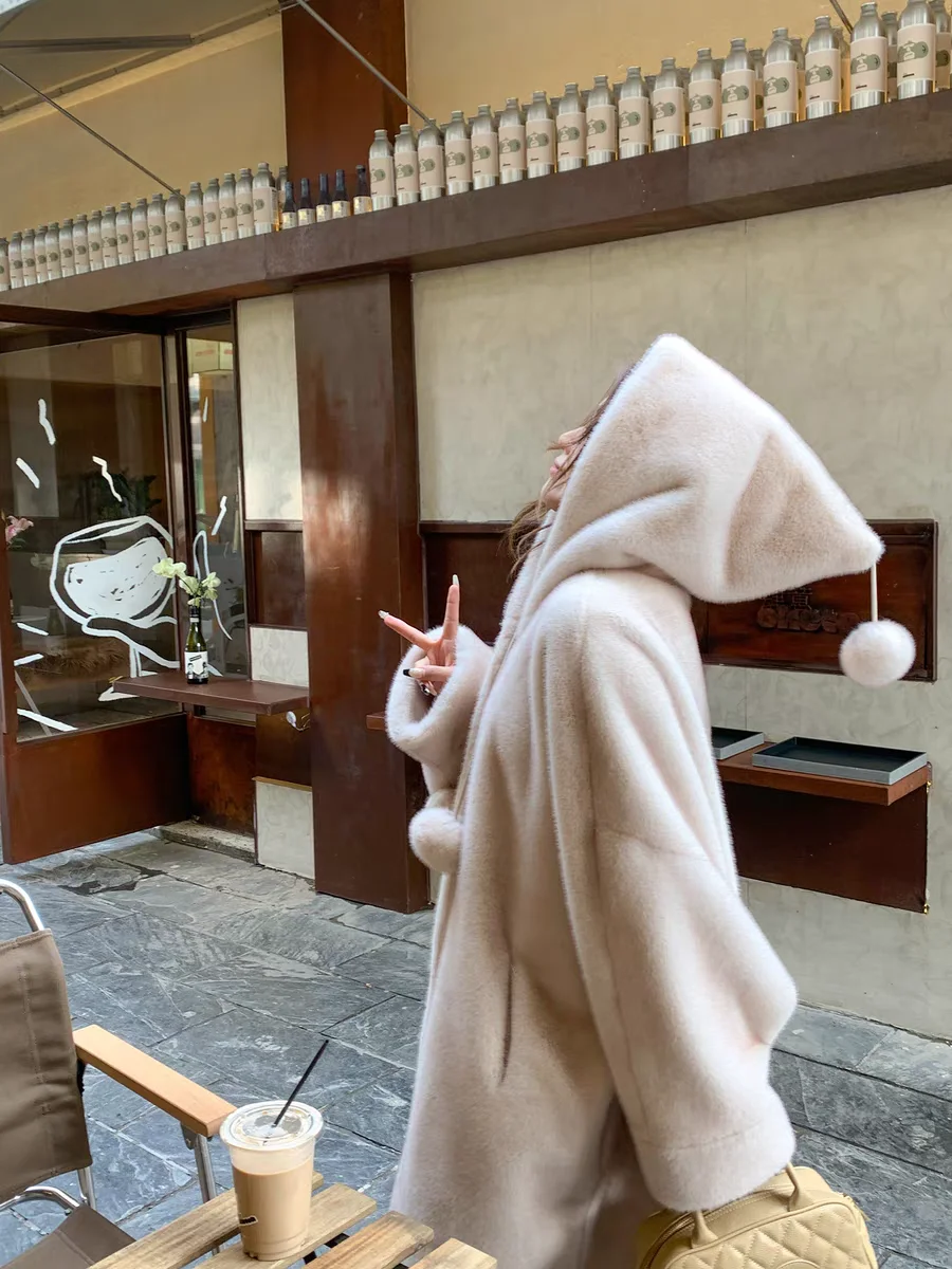 Cappotti multicolori in pelliccia sintetica da donna freddo caldo quotidiano moda selvaggia casual confortevole naturale morbido imbottito sottile di alta qualità ispessito