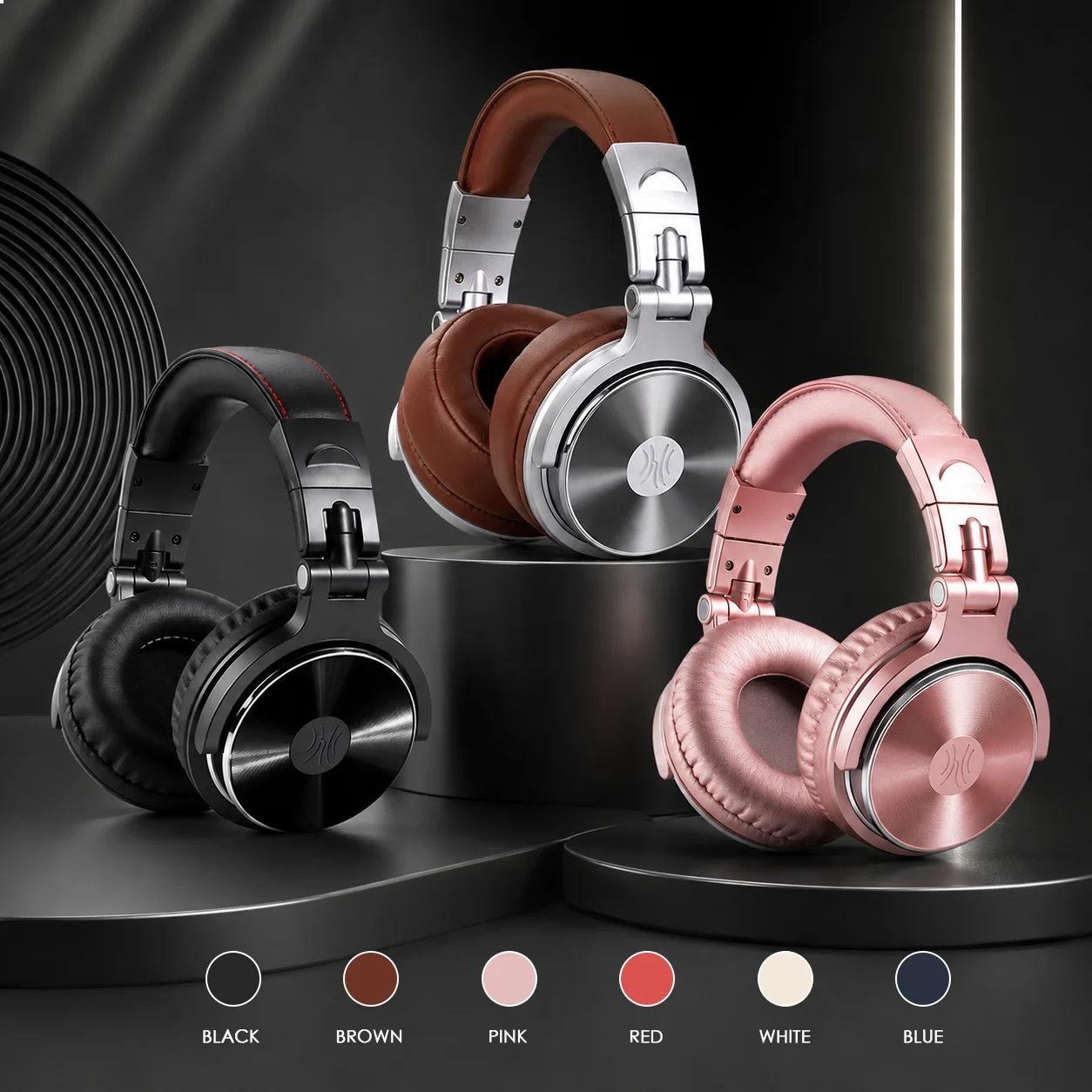 Oneodio Pro 30 Professional Studio DJ Headphones With Microphone Over Ear Wired Earphones HiFi Monitors Foldable Gaming Headset