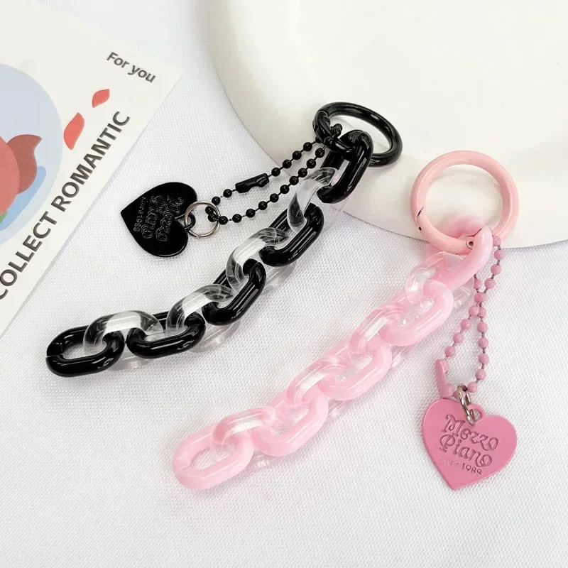 2024 DIY Love Chain Keychain Pendant Accessories Small Fresh Color Open Ring Chain Earphone Cover Backpack Decoration