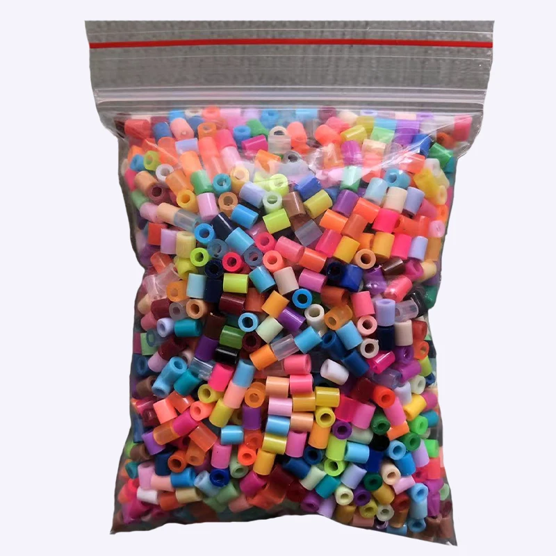 Mini Hama Beads para crianças, brinquedo de mistura colorido, pele branca e preta, grânulos fusíveis, brinquedos de aprendizagem para crianças, 2.6mm, 8000pcs por saco