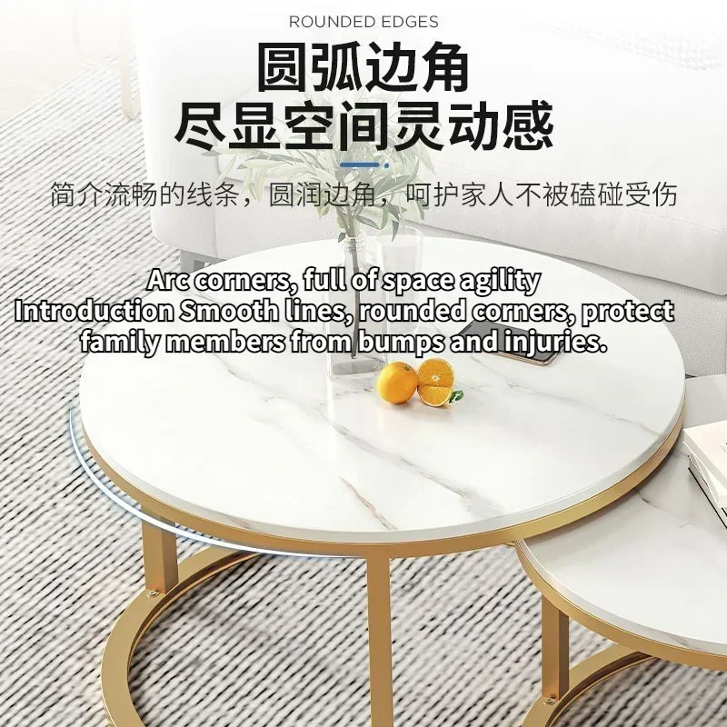 Nordic Living Room Coffee Table Writing Luxury Round Side Coffee Table Living Room Furniture Meubles De Salon Home Furniture Ins