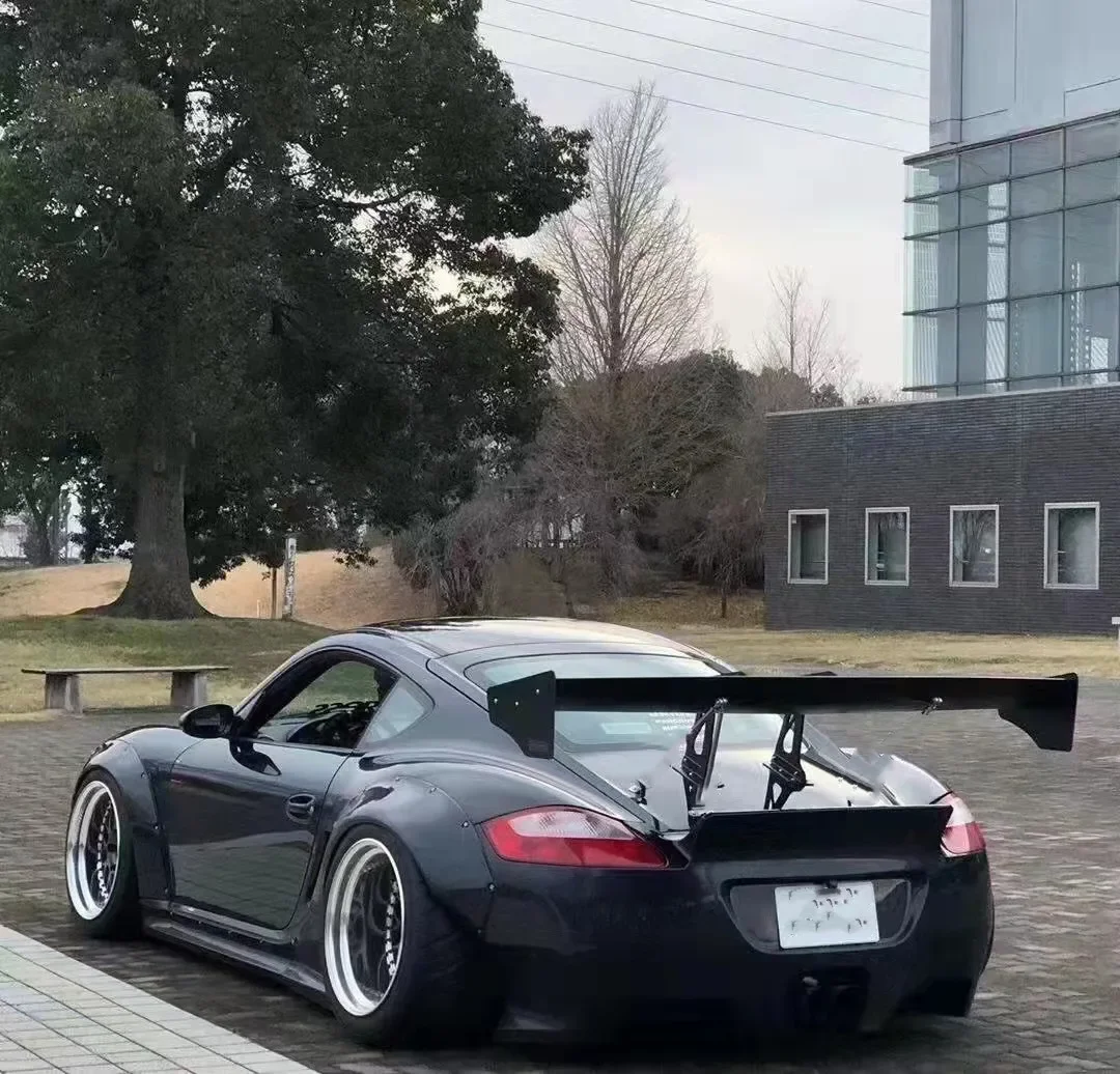 987.1 RocketBunny Wide Body Kit Front Rear Bumper Side Skirts Spoiler Fender Wheel Eyebrow For Cayman Boxster 987