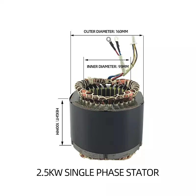 Imagem -02 - Conjunto do Rotor do Estator do Gerador de Gasolina Diesel Acessórios de Bobina Monofásico Fases Bobina kw 3kw 5kw