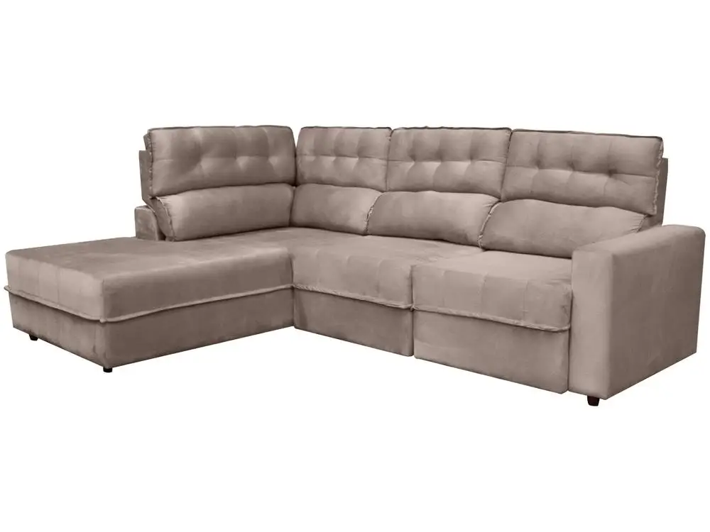 โซฟาเข้ามุม + 2ที่นั่งพับเก็บได้ผ้ากำมะหยี่