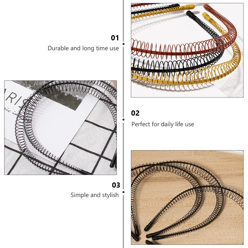 

Elastic Anti-slip Headband Hair Card Hairbands Non-slip Athletic Headbands for Girls Miss