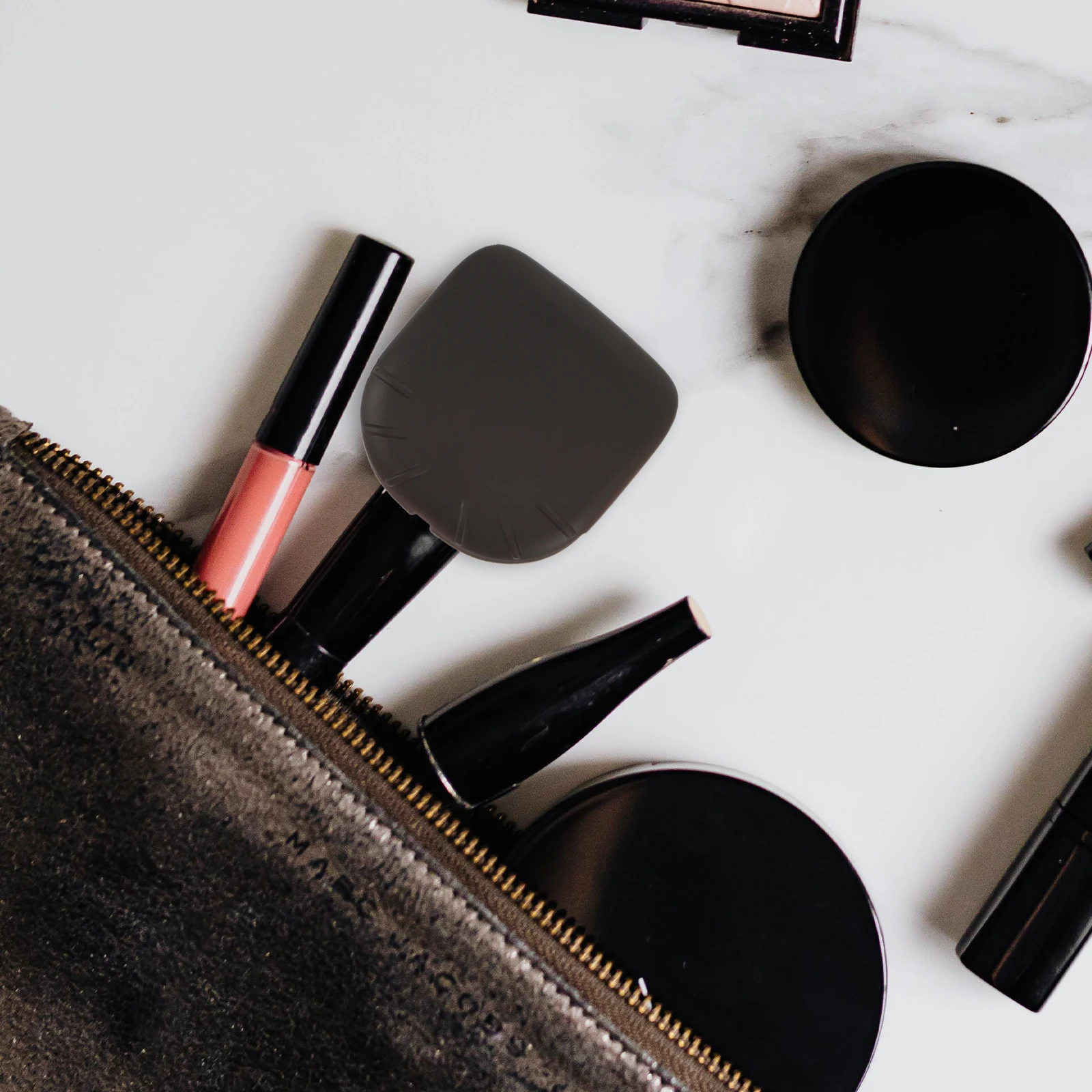 4pcs Makeup Brush Anti-loss Cover Holder Container Pink Black Translucent Red Protective Case Storage Organizer