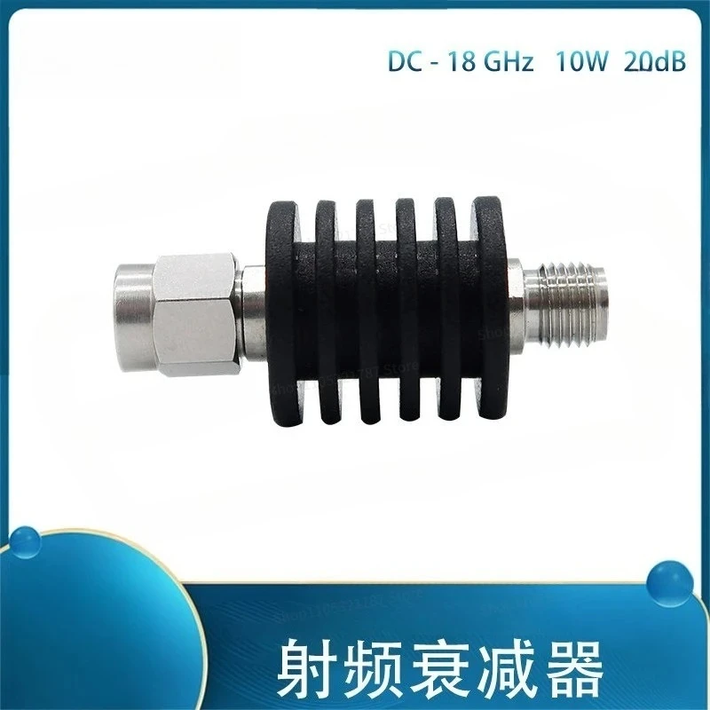 DC-18GHz 10W 20dB RF Microwave, Fixed Coaxial Attenuator