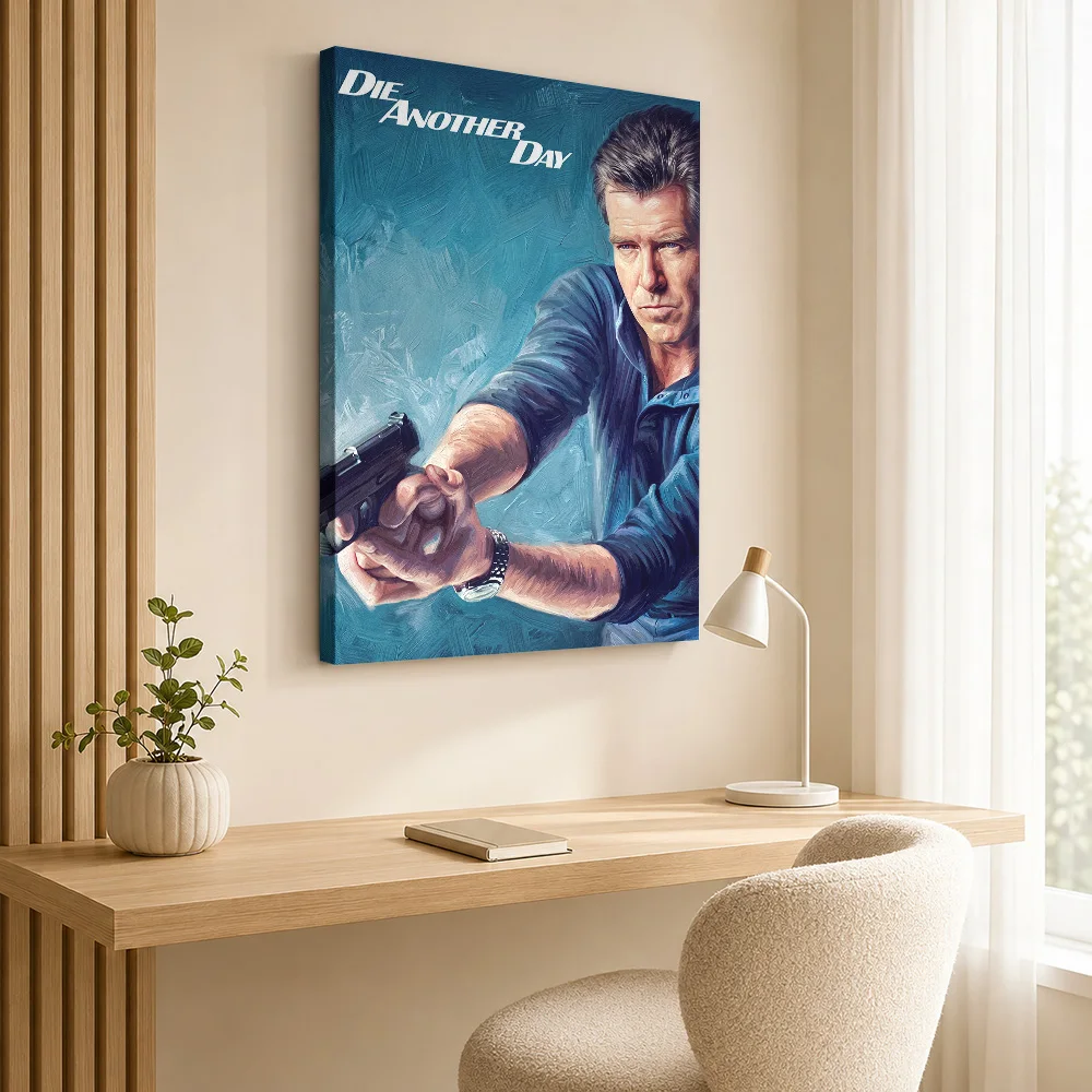 Die Another Day James Bond Canvas Poster Customized Modern Aesthetic Wall Paintings Decoration for Bedroom Gift for Collectors