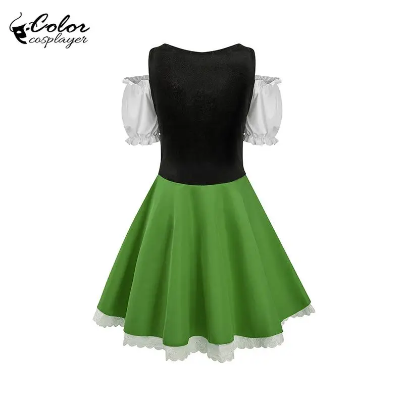 Cosplayer Oktoberfest Vestido para Mulheres, Traje Cosplay de Natal, Adulto Holiday Party Clothing, Carnaval Fantasy Dresses, Cor