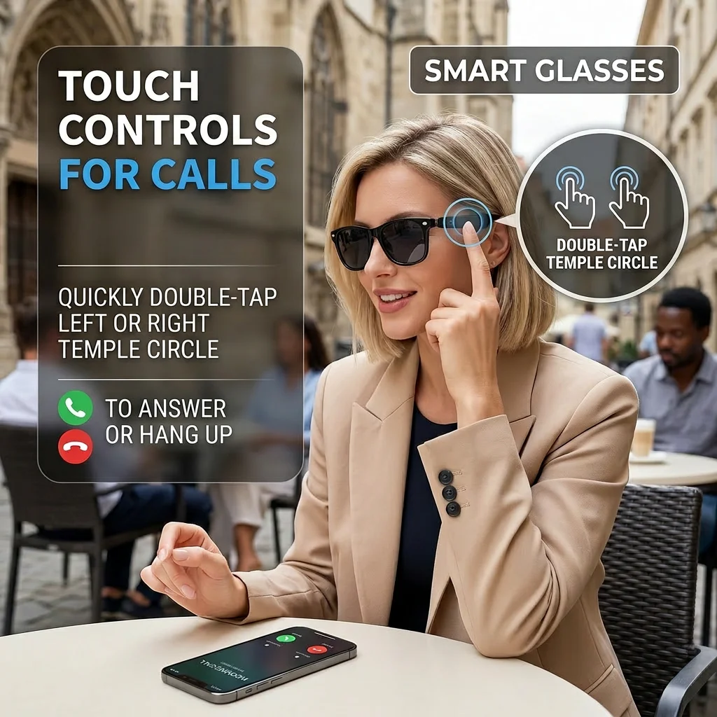 SENBONO 2026 AI Translation Smart Audio Glasses fer Women 100+ Languages Translator Bluetooth Call Music Play Sunglasses for Men image 2