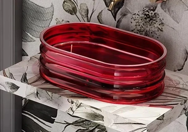A New Hotel High Luxury Homestay Face Wash Transparent Platform Basin Wash Basin MR-TA8801