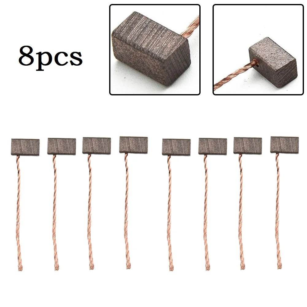 

8pcs Carbon Brushes 6x6x10mm For Blower Motor Fan Motor Windshield Wiper Motor Carbon Brush Power Tool Accessories