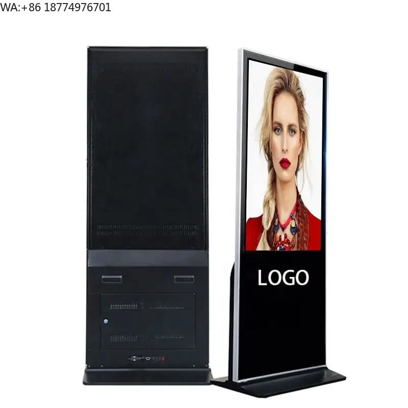 55inch Floor Standing Vertical Tv Touch Screen Kiosk Indoor Advertising Player Display Screen Hd Digital Advertisement Equipment