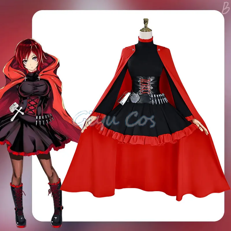 

RWBY Ruby Rose Cosplay Costume Carnival Anime Halloween Party Costumes Masquerade Women Game Uniform