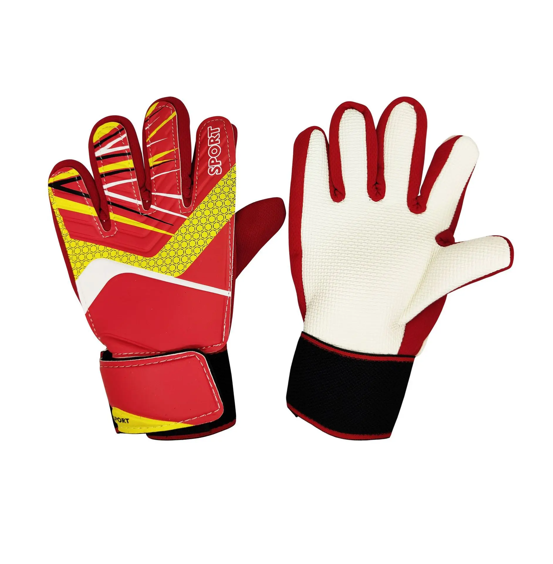 Kid's Soccer Goalkeeper Gloves guantes de portero for Children 5-16 Years Old Soft Goalkeeper Gloves Size 5/6/7