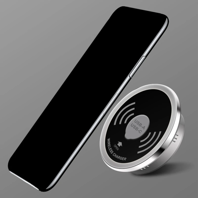 QX2B Built in Desktop Device Fast Wireless  15W Quick   Embedded Caricabatter Tipe C Chargeur Induction