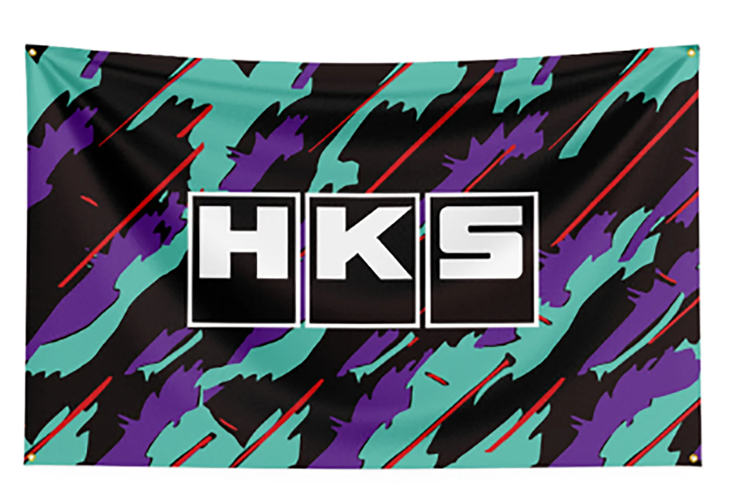 FLAGDOM-HKS Bandeira Poliéster, Impresso Auto Peças Banner para Decoração, 90x150cm, 3x5ft