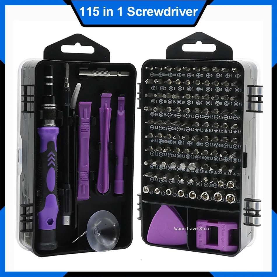 

﻿ 115 in 1 Precision Screwdriver Set Electronic Repair Hand Tools Micro Magnetic Drill Bits for Mobile Phone DIY Game Console