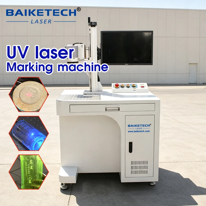 UVM‑3M Cabinet UV Laser Marking Machine, Production Line Online Flying UV Laser Engraver, High‑accuracy Cold Marking for Glass P