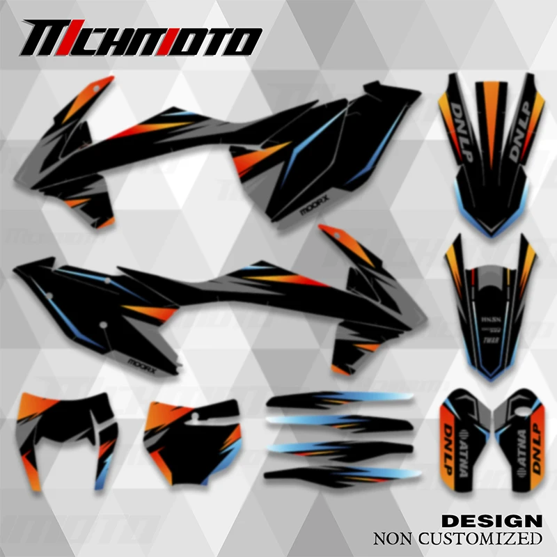 MCHMFG Graphics Decals Sticker Kits for KTM 125 250 450 500 SX SXF 2016 2017 2018 EXC XCW 2017 2018 2019 Number Name Custom