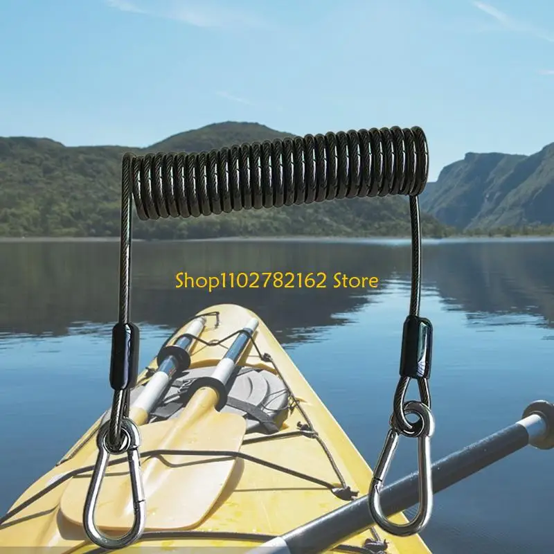 547B Kayak Paddles Leash Kayaking Equipment w/ Quick Release Paddle D-Shape Carabiner