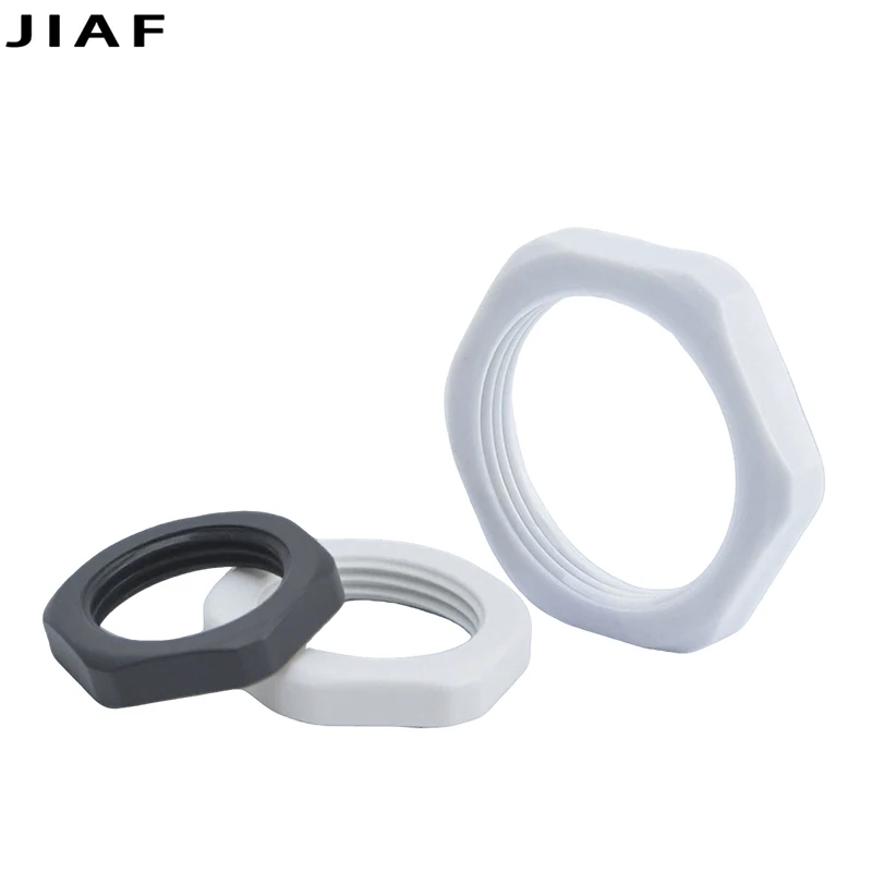 PG9-PG19 Plastic Hex Nut Black Nylon Hexagon Nut Metric Thread Cable Gland Lock Nut PG9 PG11 PG13.5 PG16 PG19