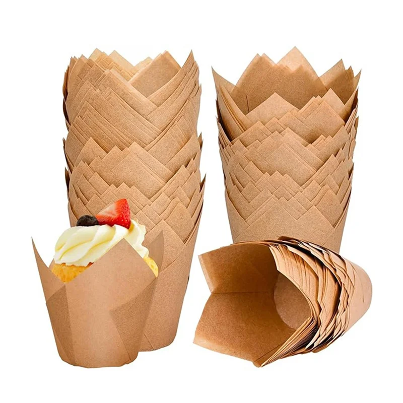 Tulp Cupcake Trays Food Grade Olie Papier Cupcake Trays Standaard Tulp Cupcake Trays Geschikt Voor Diverse Festivals-[A002]