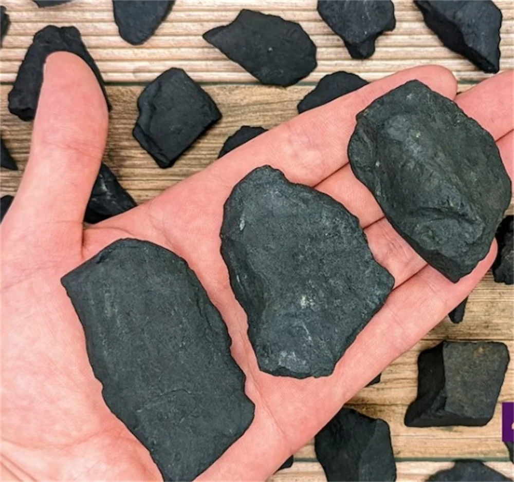 Shungite Natural Raw Stone Healing Crystals Protection Ore Bulk Wicca Spiritual Reiki Gravel  Chakra Stones Water Cleaner