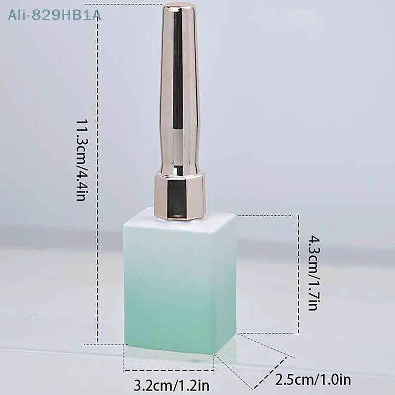 15ml Green And White Gradient Nail Polish Glue Empty Bottle Gradient Color Nail Polish Bottle Nail Polish Glue Bottle With Brush