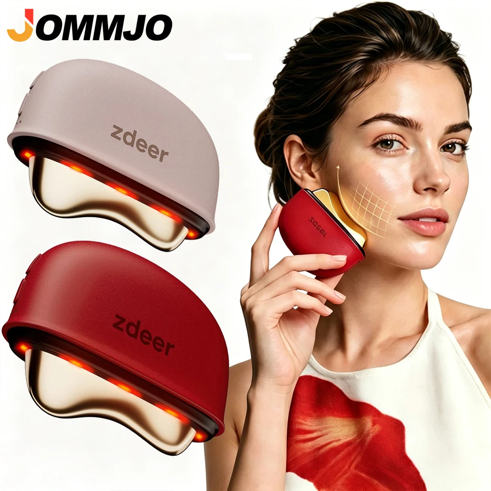 

ZDEER GS5 Brass Electric Heated Gua Sha Facial Sculpting Tool with Vibration, Women's Facial Massager, LED Red Light Therapy
