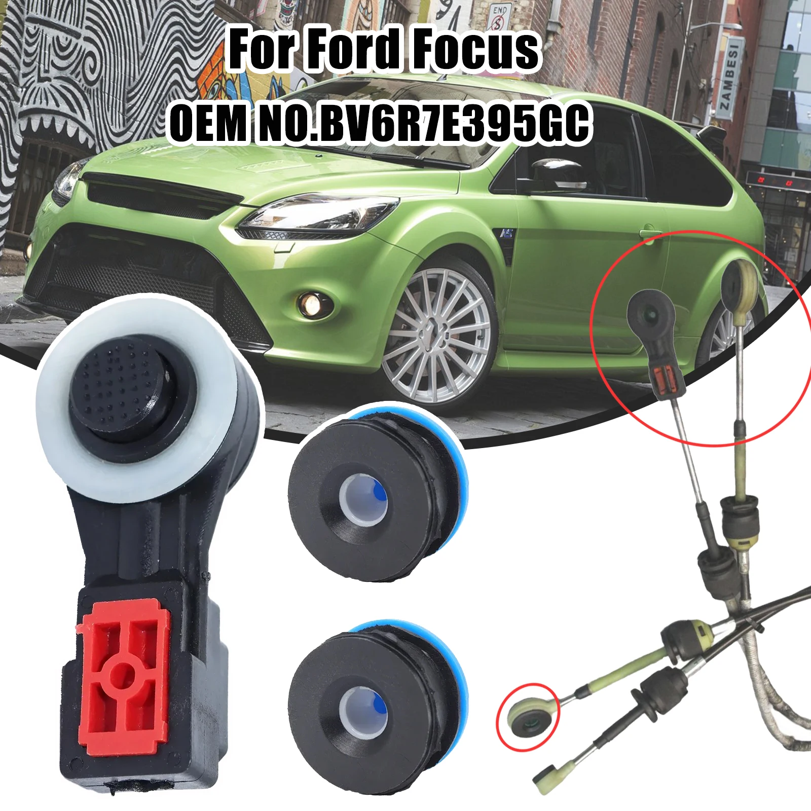 3 sztuki / zestaw do Ford Focus MK3 Zestaw naprawczy linki skrzyni biegów MT Dźwignia zmiany biegów Złącze końcowe Tuleja Części zamienne 2010-2017