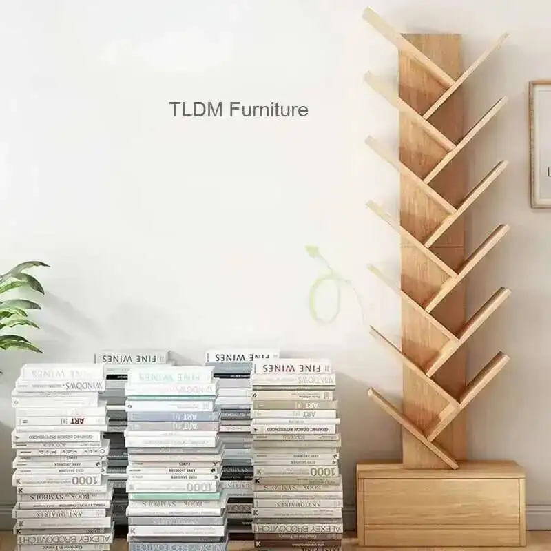 Office Simple Multi-layer Bookshelf Bookcases Bookcase for Small Study Creative Modern Designer Density for Board  Tree-shaped