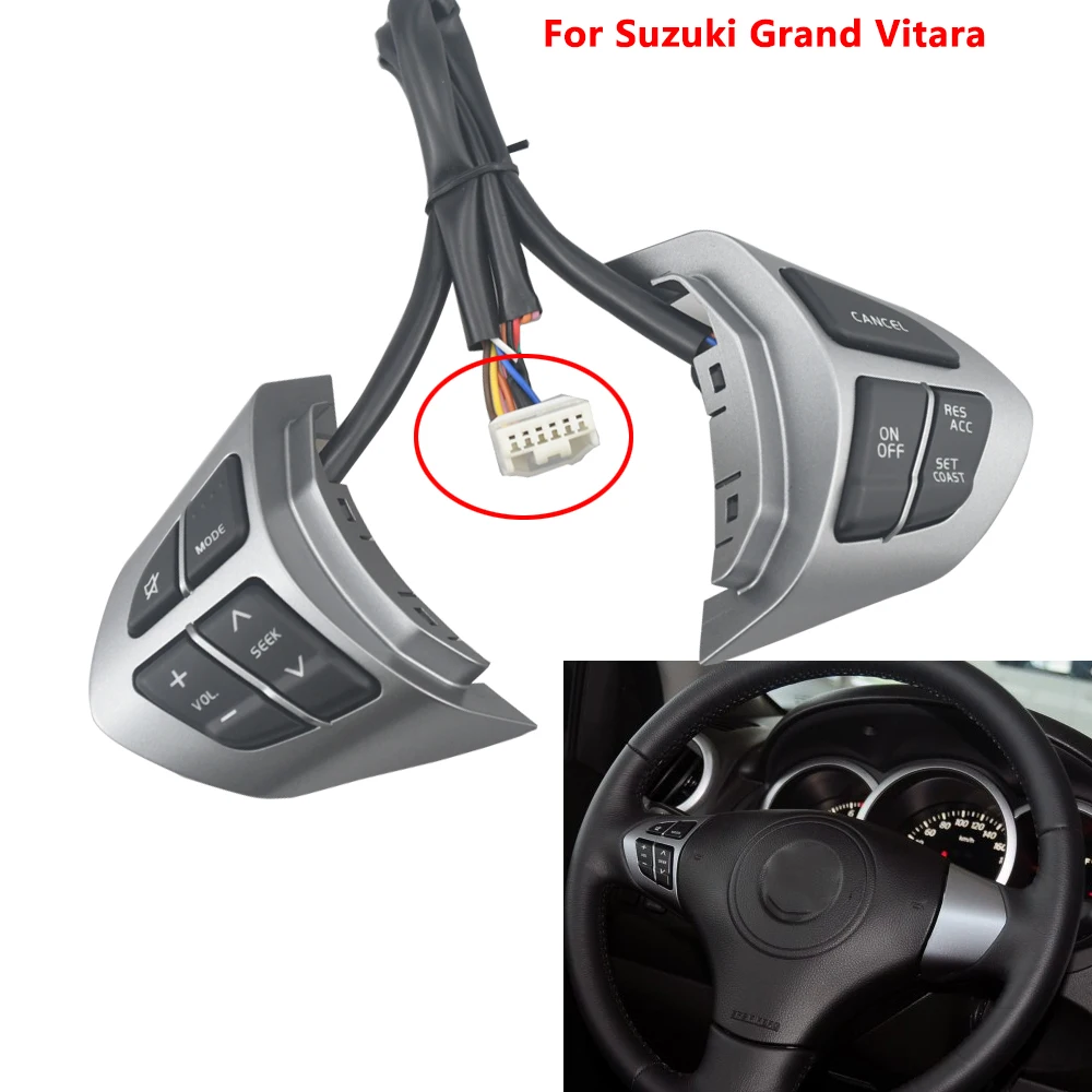 Multifunction Switches Volume Bluetooth Control Buttons Steering Wheel Cruise Control Switch For Suzuki Grand Vitara 2006 2007 view 6